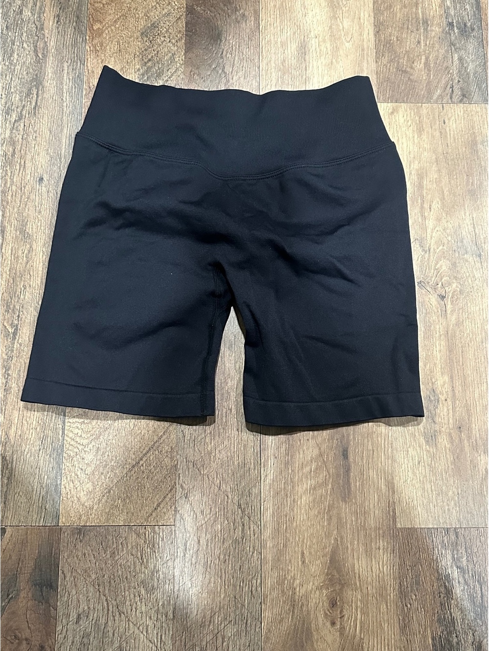 Black athletic shorts with scrunch butt